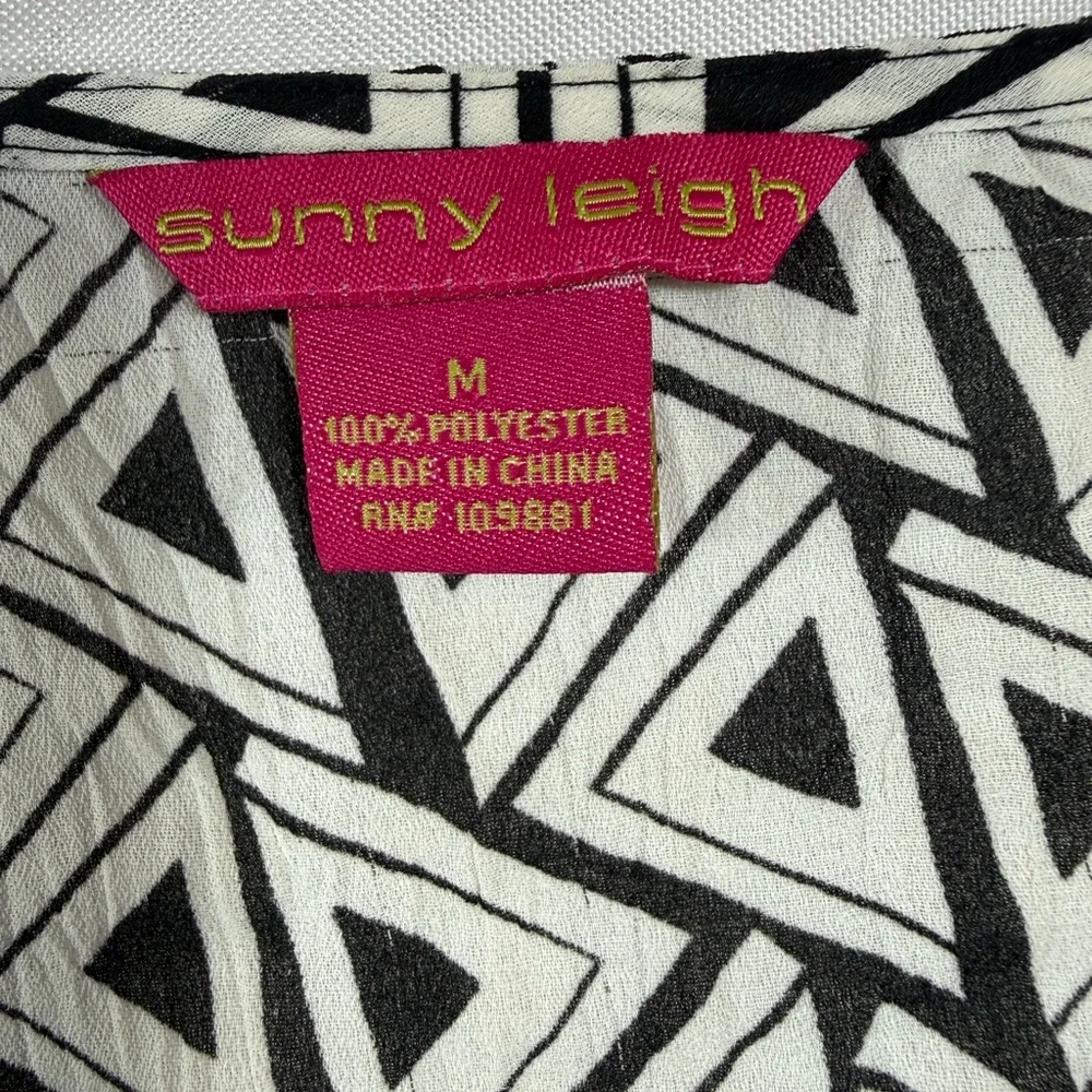 Sunny Leigh Boho Tie Front Blouse Bell Sleeve Whimsygoth Top Medium - Picture 4 of 8